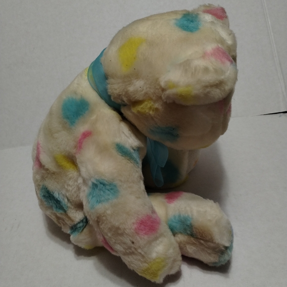 Vintage Beanie Baby Kissme.Ty Multicolor Plush Bear with Blue Bow - Picture 4 of 5